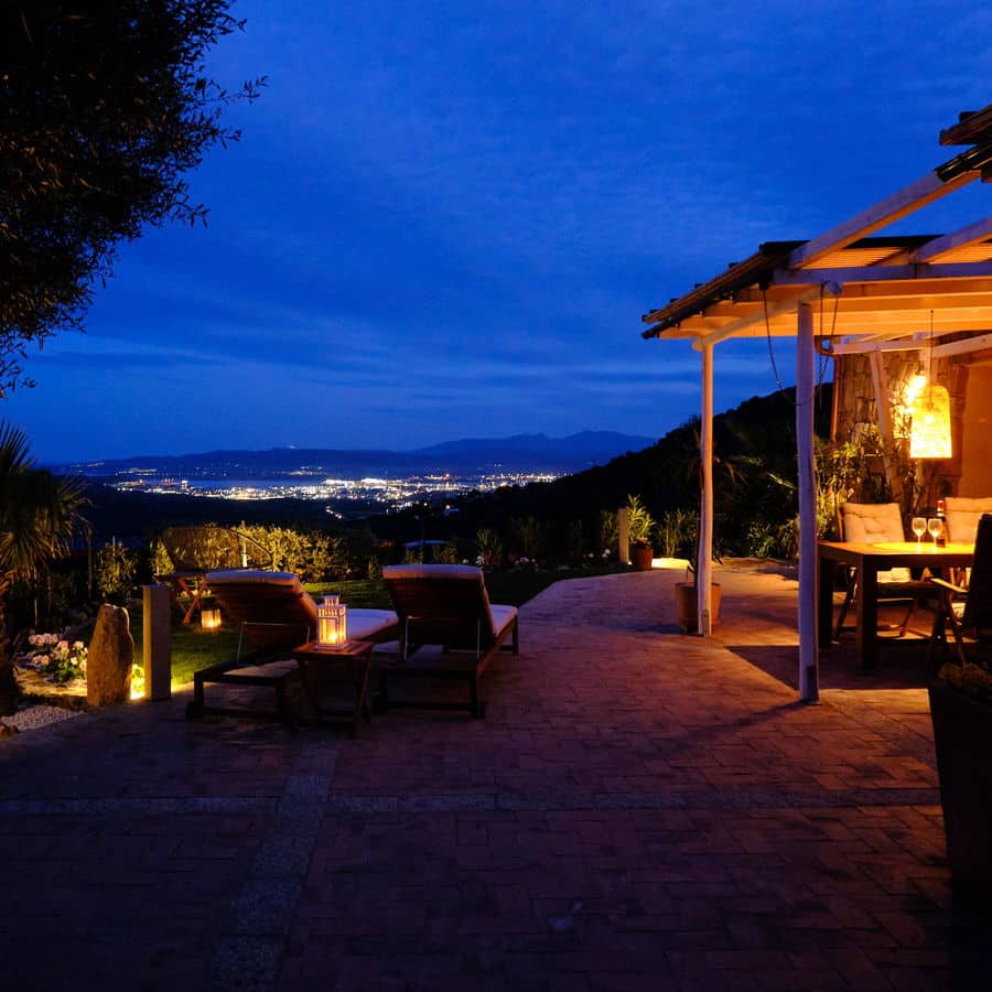 view terrace vacation home evening